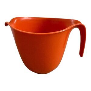VTG Rubbermaid Grip N Mix Orange Batter Bowl 2661 Measuring PitcherSpout 1Qt 70s